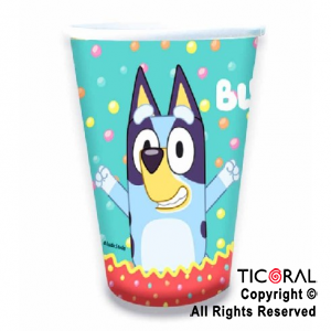 BLUEY VASO POLIPAPEL x 8